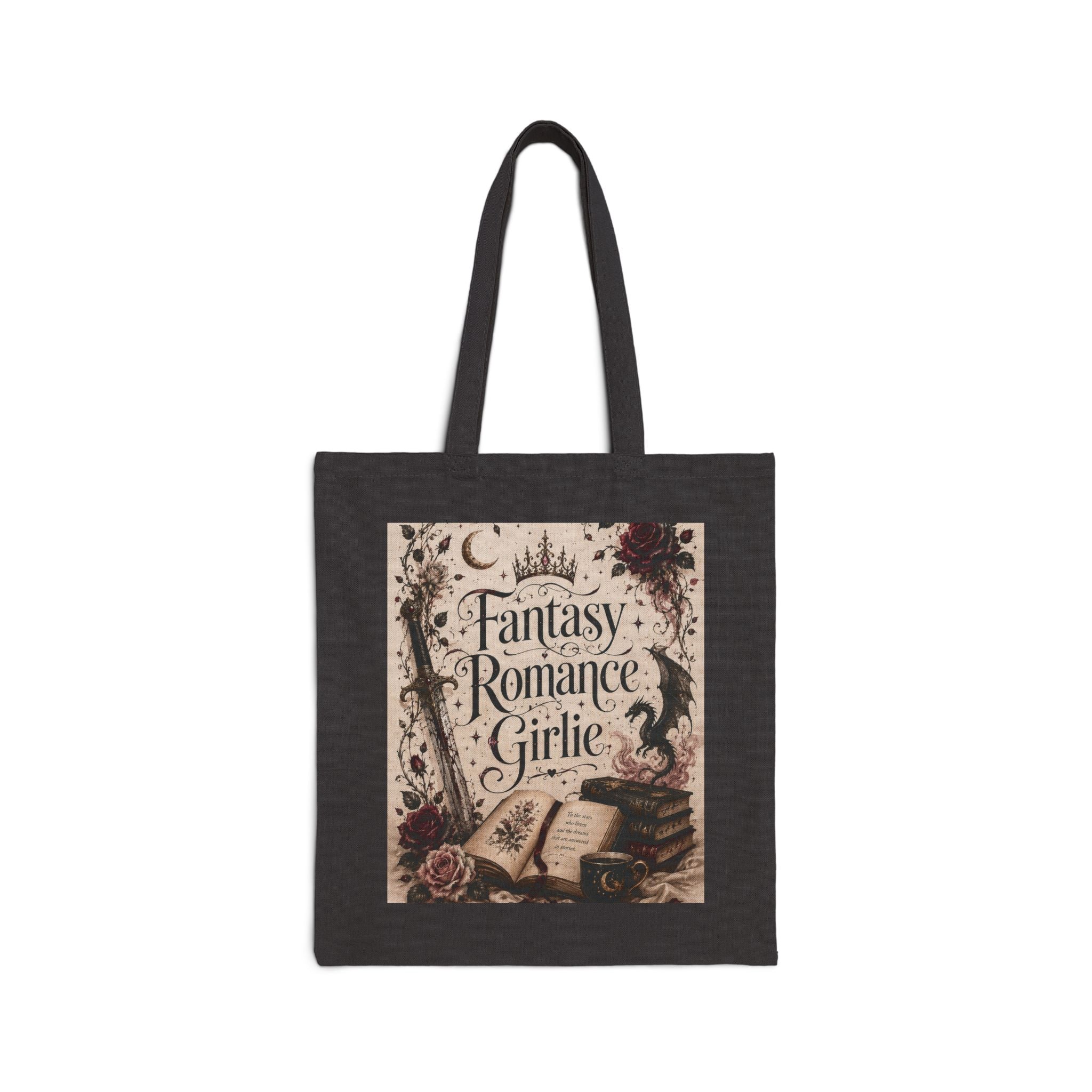 Cotton Canvas Tote Bag- Fantasy Romance Girlie