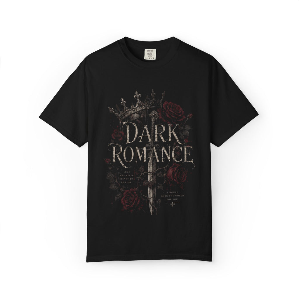 Dark Romance Book Lover Shirt – Gothic Fantasy Romance Tee – Spicy Booktok Reader T-Shirt – “I Would Burn The World For You” Graphic Tee