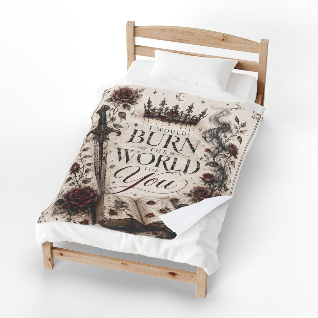Velveteen Plush Blanket- Dark Romance