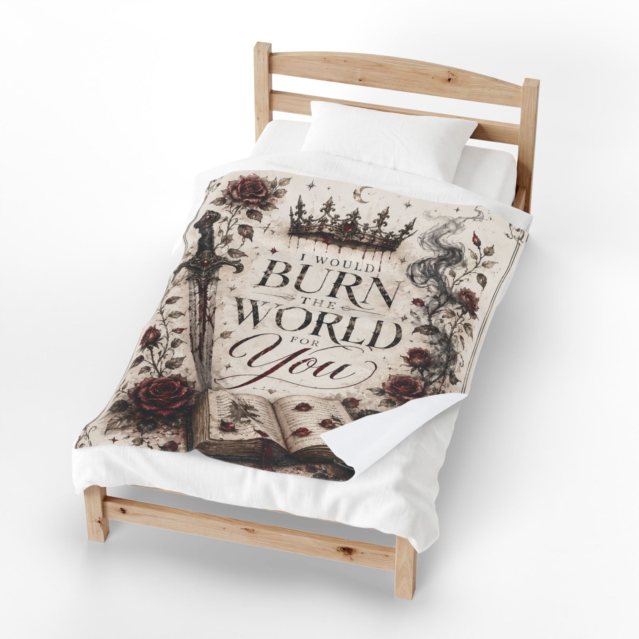 Velveteen Plush Blanket- Dark Romance